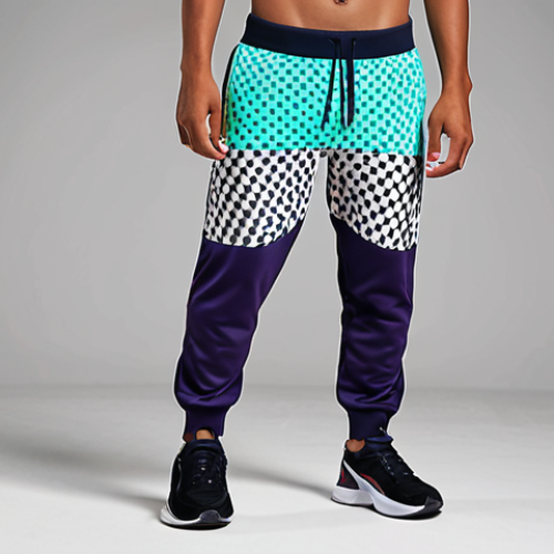 Home 7 **Puma Jogging Pants Design**: Create an image of modern and fashionable jogging pants designed for the youth. Include vibrant colors and trendy patterns that appeal to a young audience, showcasing the pants in an active outdoor setting with friends.