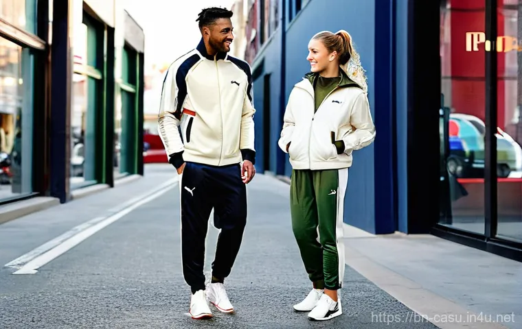 푸마 트랙재킷과 디아도라 비교 - **Prompt 2: Diadora - Classic Casual Comfort**
A stylish young woman in her mid-20s, exuding a r... 푸마 트랙재킷과 디아도라 비교 - **Prompt 2: Diadora - Classic Casual Comfort**
A stylish young woman in her mid-20s, exuding a r...